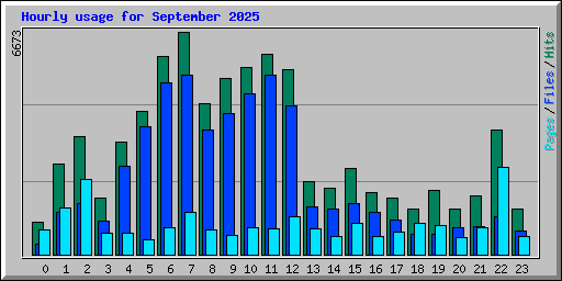 Hourly usage for September 2025