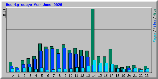 Hourly usage for June 2026